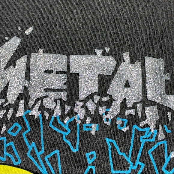 Metallica ‘92 Concert T-shirt (repro) Skulls Snakes Shattered Gray Mens S/M - Picture 3 of 5